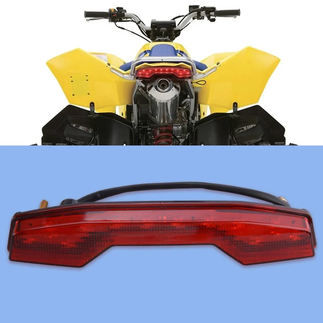 Фото Красный светодиодный задний стоп-сигнал для Suzuki Quadracer 450 LTR450 2x4 2006-2009 - Замена заднего фонаря, аналог OE 35710-45G00 №1