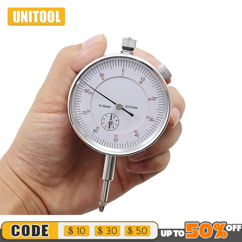 

Индикатор циферблата 0-10 мм измерительный прибор 0,01 мм точность металла точность деревообработки измерительный прибор
