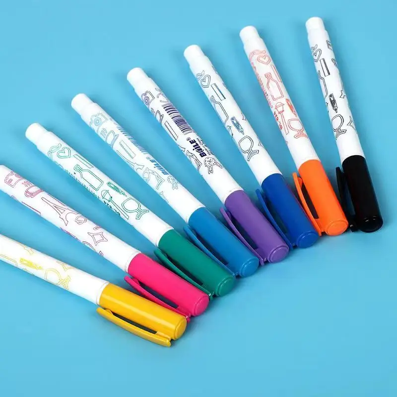 

Двухстрочный Контурный карандаш, цветной узор, кружевной контур, маркировка, номер Gou Xianbi, студенческий хайлайтер, двухцветный.