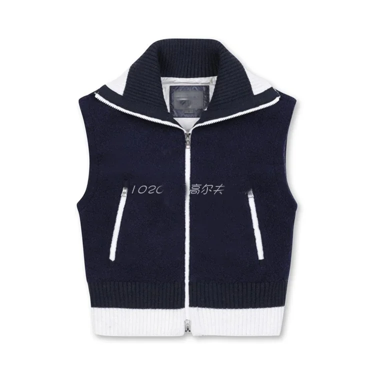 

Женская футболка для гольфа 23 осень/зима логотип лацканы цветная схема ветрозащитный УНИВЕРСАЛЬНЫЙ ЖИЛЕТ