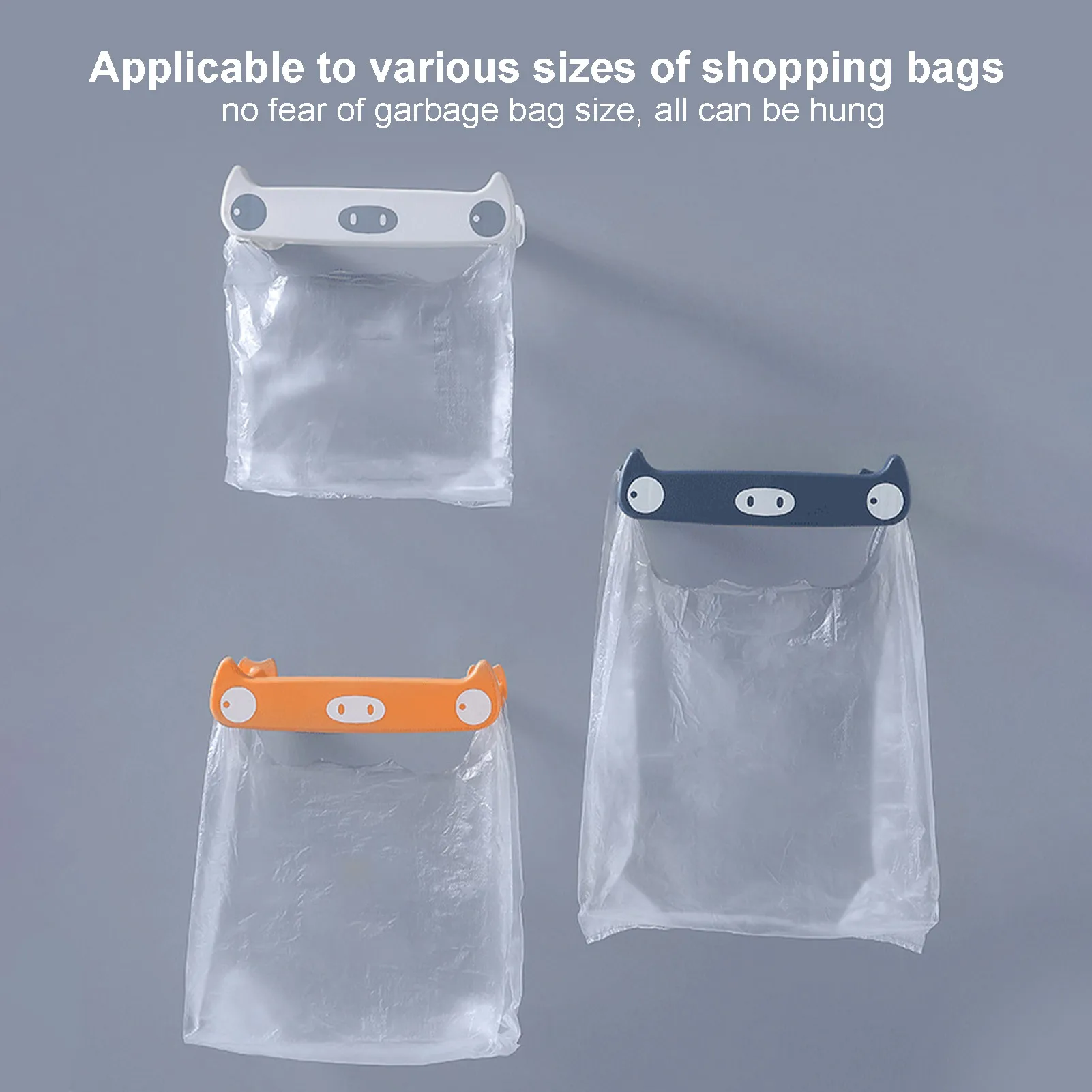 

Wall-mounted Kitchen Garbage Bag Holder Free Punch Hanging Rack Hooks For Bathroom Kitchen Counter Toilet RV Accessories