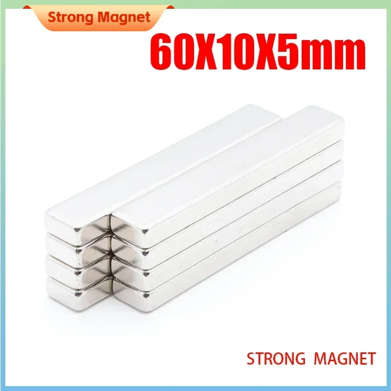 2/5/10/20 шт. неодимовые магниты 60x10x5 мм