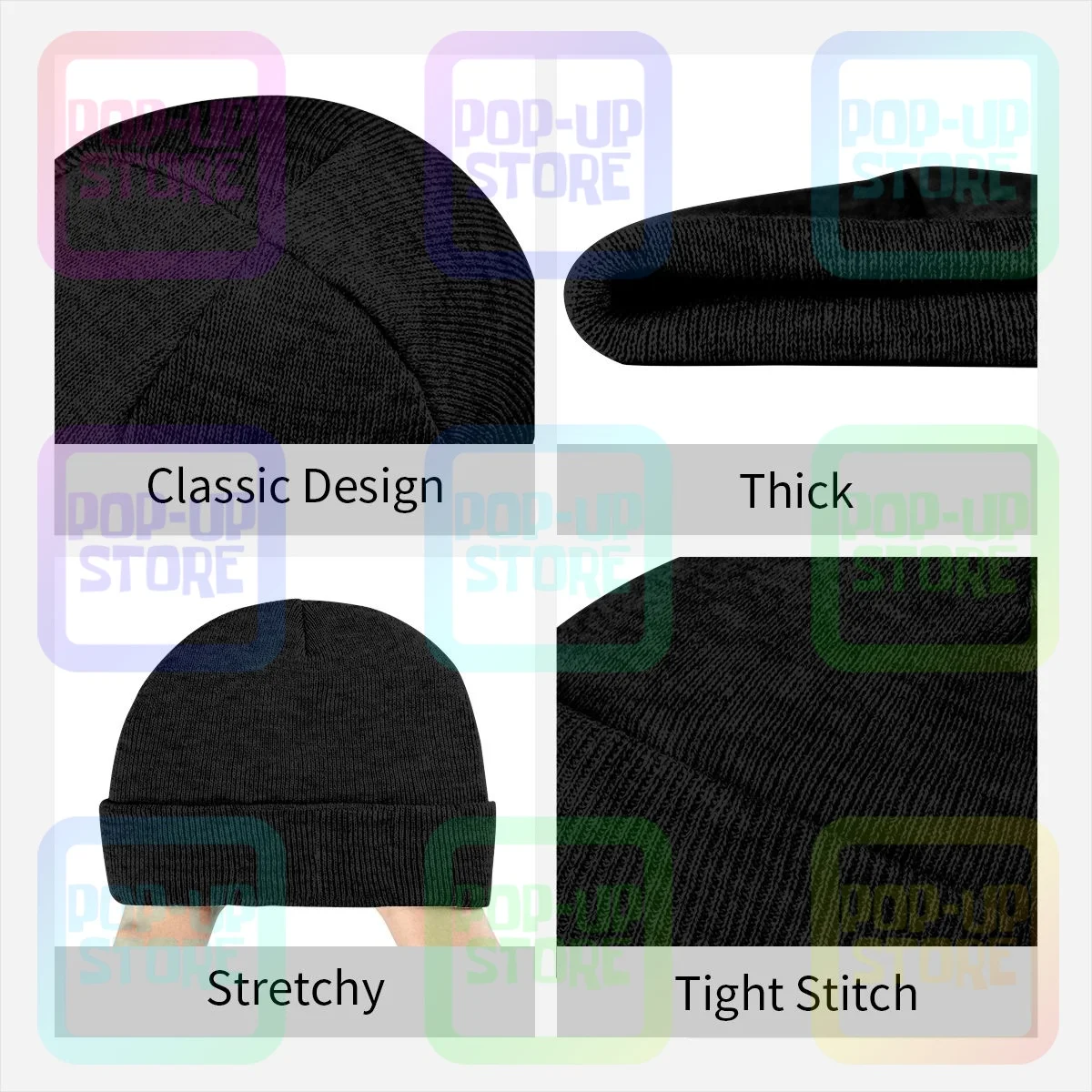 Вязаная Шапка-бини с изображением кролика Джессики |