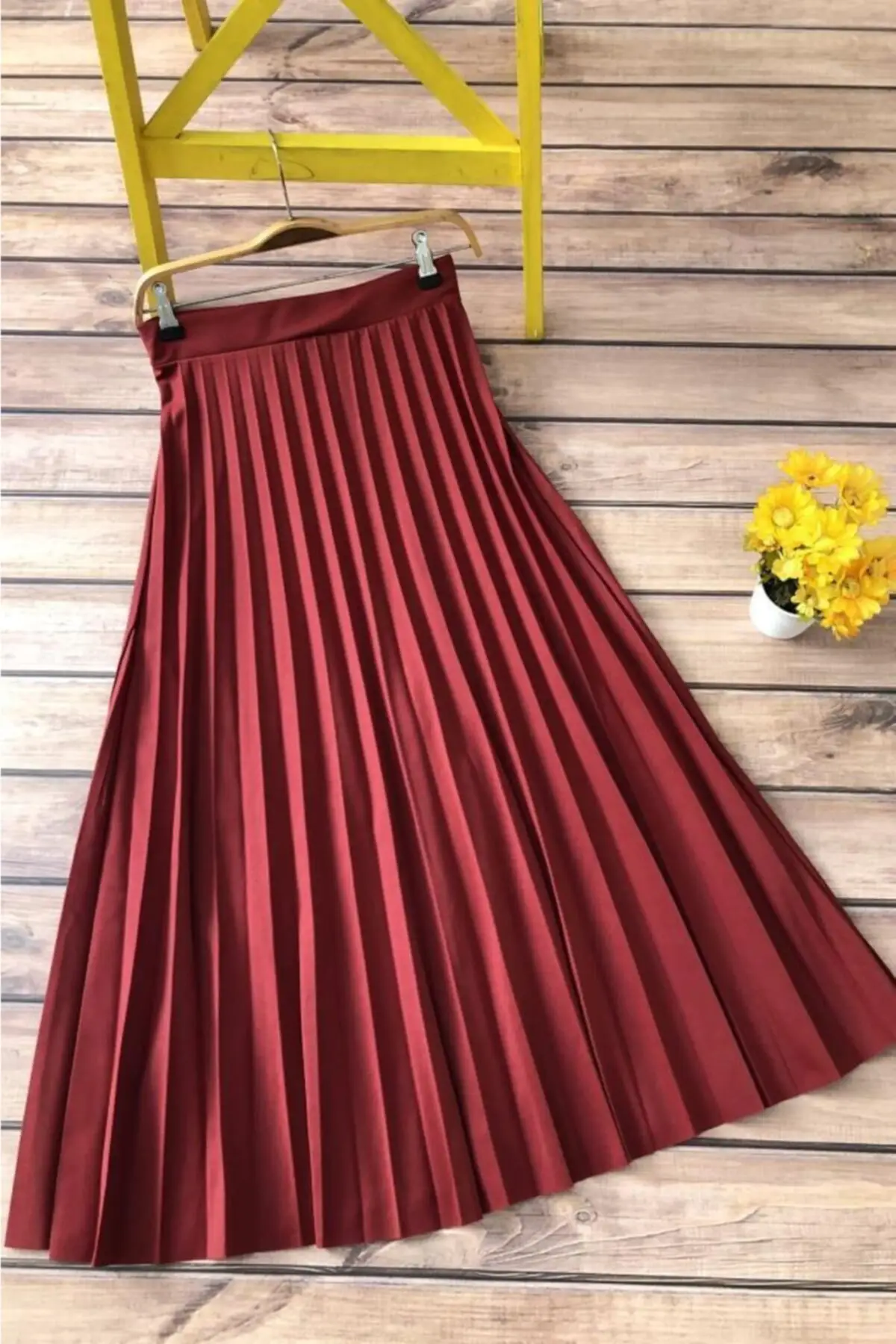 

Women's Long Skirt Bordeaux piliseli Women Muslim Clothing Skirt 2021 Fashion