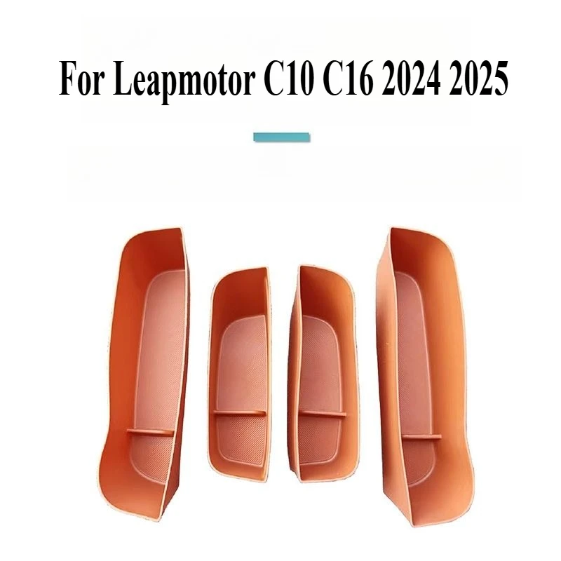 

Ящик для хранения боковой двери для Leapmotor C10 C16 2024 2025, органайзер для передней и задней дверной ручки, автомобильные аксессуары для уборки