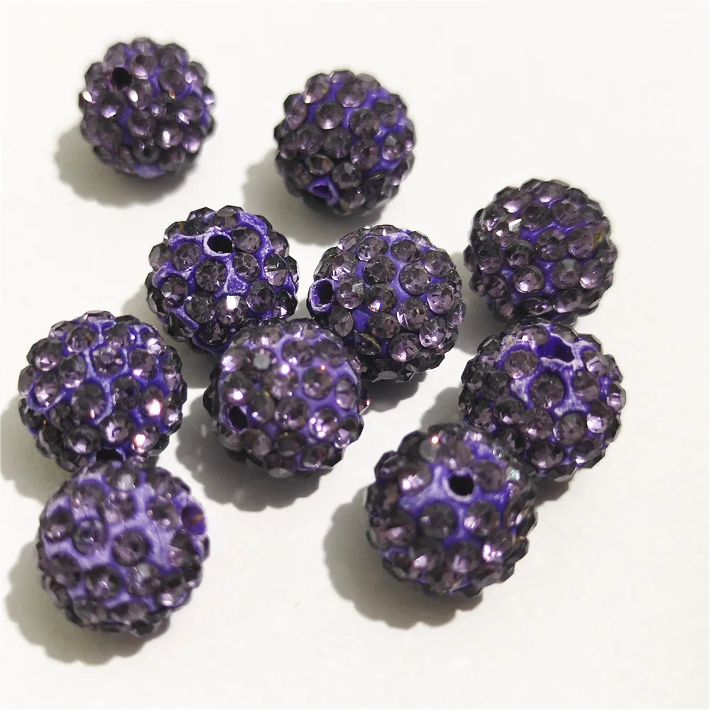 

Round Diamond Beads 10/12mm Rhinestone Spacer Beads Round Sewing Ornament Free Shipping