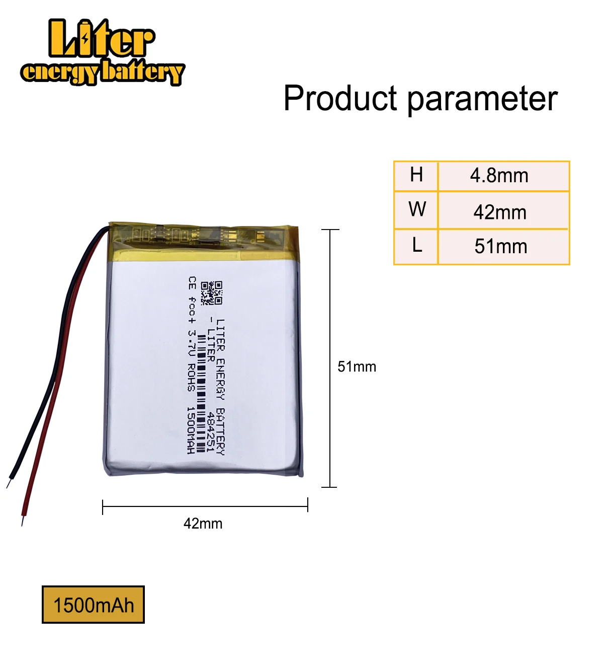 484251 3 7 В 1500 мАч полимерный аккумулятор для GPS MP3 MP4 MP5 литий-полимерный
