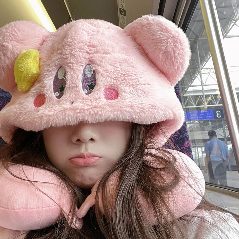 U-образная подушка Sanrioed Hello Kittys бандаж на шею с капюшоном Офисная Подушка для сна