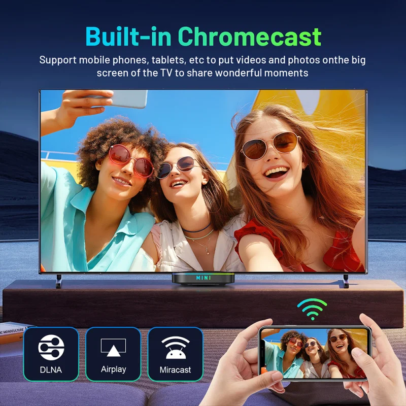 TV98 ATV mini TV Box HD 8K 4K Android 14 Dual WiFi 4G 5G Set Top Box Rockchip RK3518 Голосовой удаленный умный медиаплеер IPTV (art.: 3920cfc754d30) - 3920cfc754d30