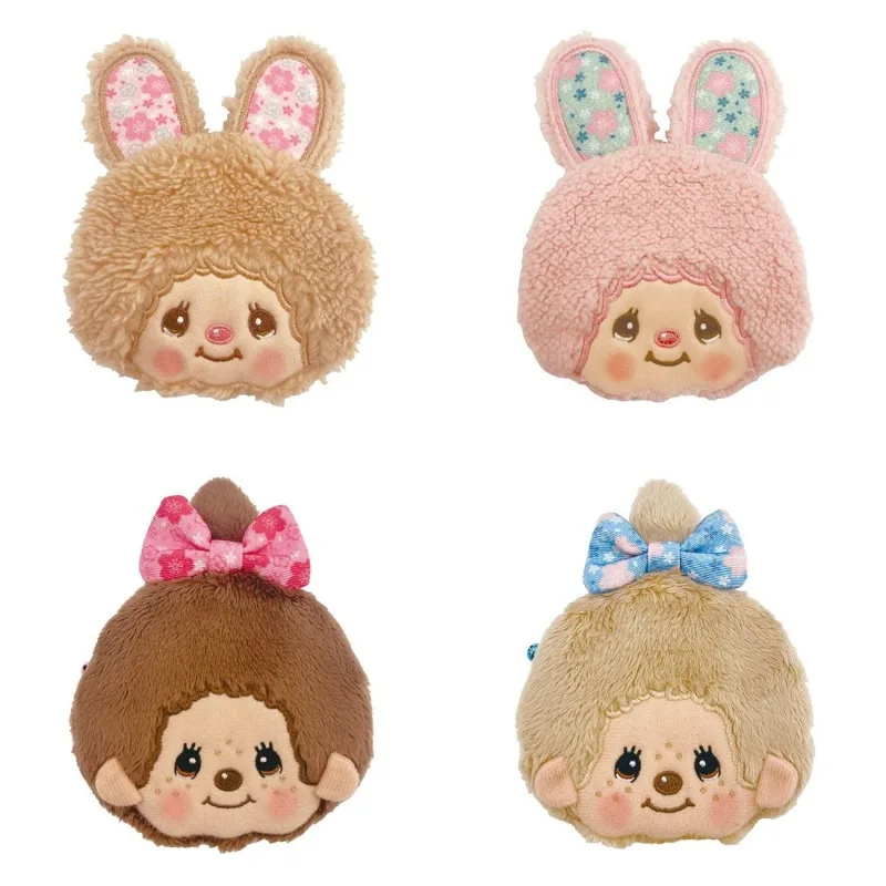 Фото Милая сумка-кошелек Monchhichi с вышивкой, мультяшным рисунком, кавайным персонажем, креативным дизайном, бантом-бабочкой и ушками кролика №1