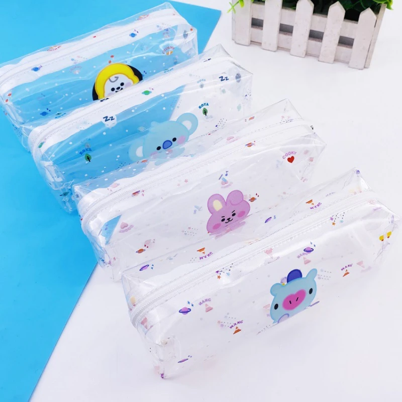 

New BT21 Kawaii Cartoon series Creative cute Yan value girl pencil bag children student stationery bag girl cosmetic bag gift