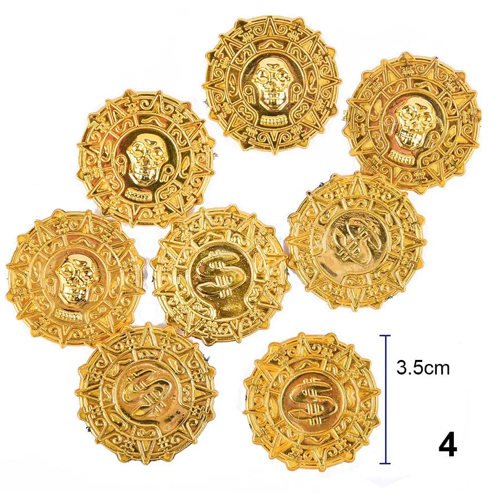 

Пиратские золотые монеты из пластика 50 шт