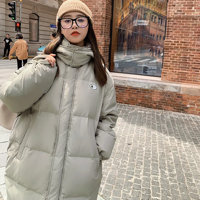 PinkyIsBlack 2022 New Winter Women Jacket Solid Big Pockets Female Long Hooded Thick Parkas Warm Coat Oversized Fashion Clothes