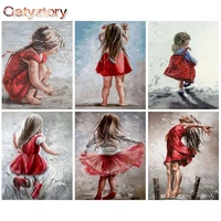 gatyztory diy paints by numbers figure girl 60x75cm pictures oil painting by numbers set gift coloring by numbers on canvas