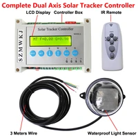 lcd dual axis solar tracking electronic auto tracking solar tracker controller double axis for solar panel system sunlight track