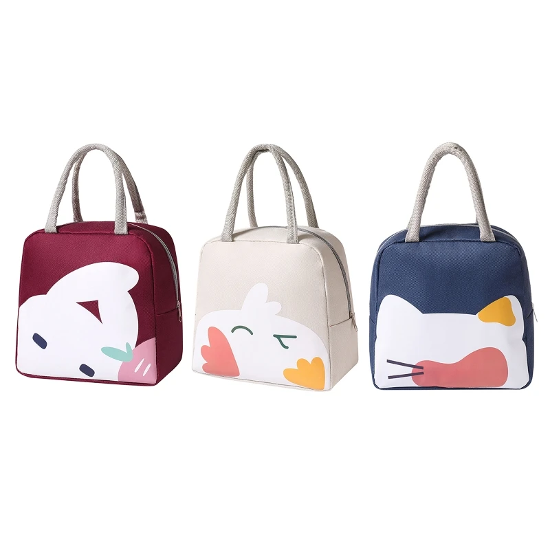 Мультяшная Портативная сумка для ланча теплоизолированная сумка-холодильник