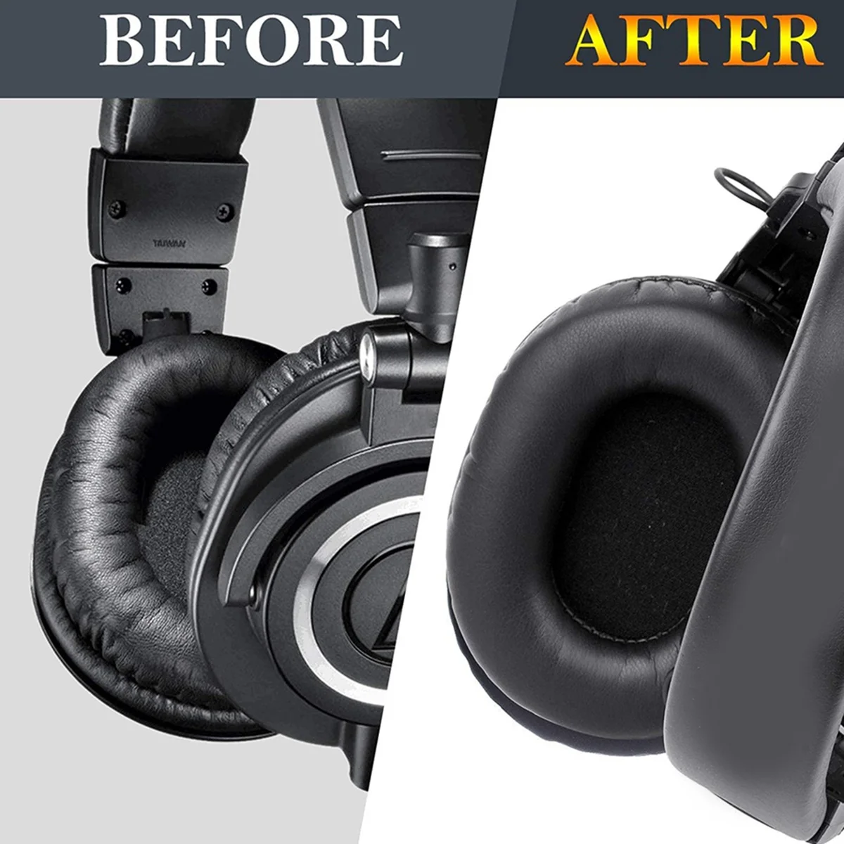 Сменные амбушюры M50X совместимые с наушниками Audio Technica ATH M50 M50XBT M50RD M40X M30X M20X MSR7 SX1