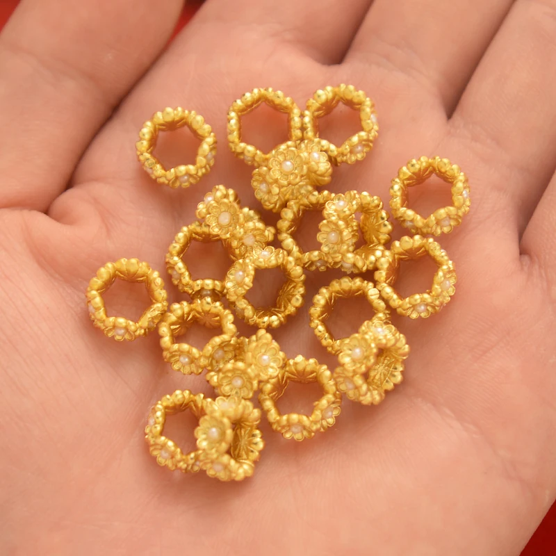 Strong Color-Preserving Sand Gold Accessories DIY Jewelry Running Ring Qiankun Red Rope Woven Ancient Bracel...