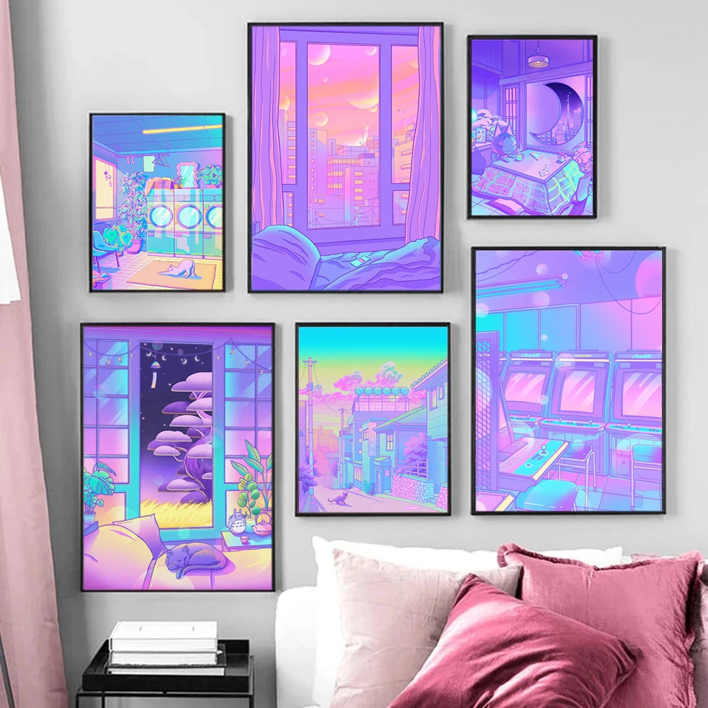 Постер японский город