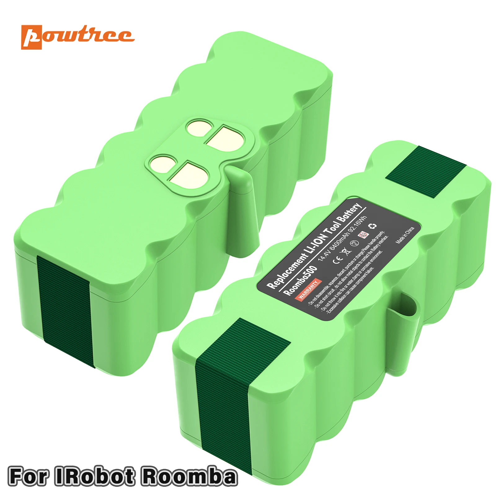 

Powtree 14.4V 6400mAh Vacuum Cleaner Battery For iRobot Roomba 500 600 700 800 900 series 14.4 V 620 650 770 780 580 batteries