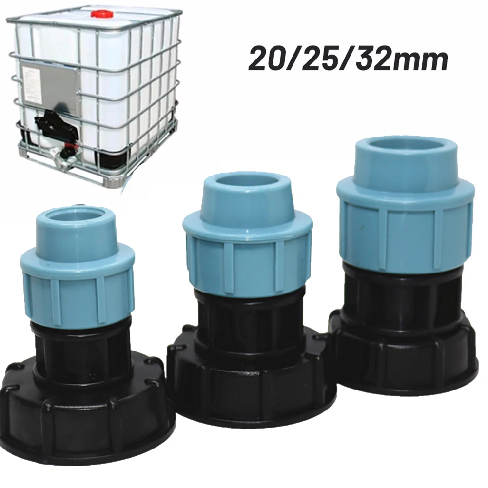 

20/25/32mm Plastic IBC Tank Adapter With S60X6 Thread For MDPE Straight Fitting Garden Hose Faucet Connector Accessories