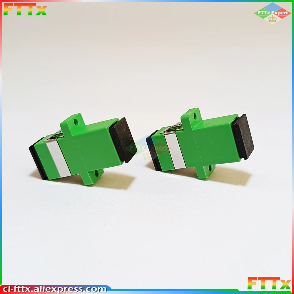 100/200/500pcs SC APC Simplex Single-mode Fiber Optic Adapter SC Optical Fiber Coupler SC APC Fiber Flange SC Connector