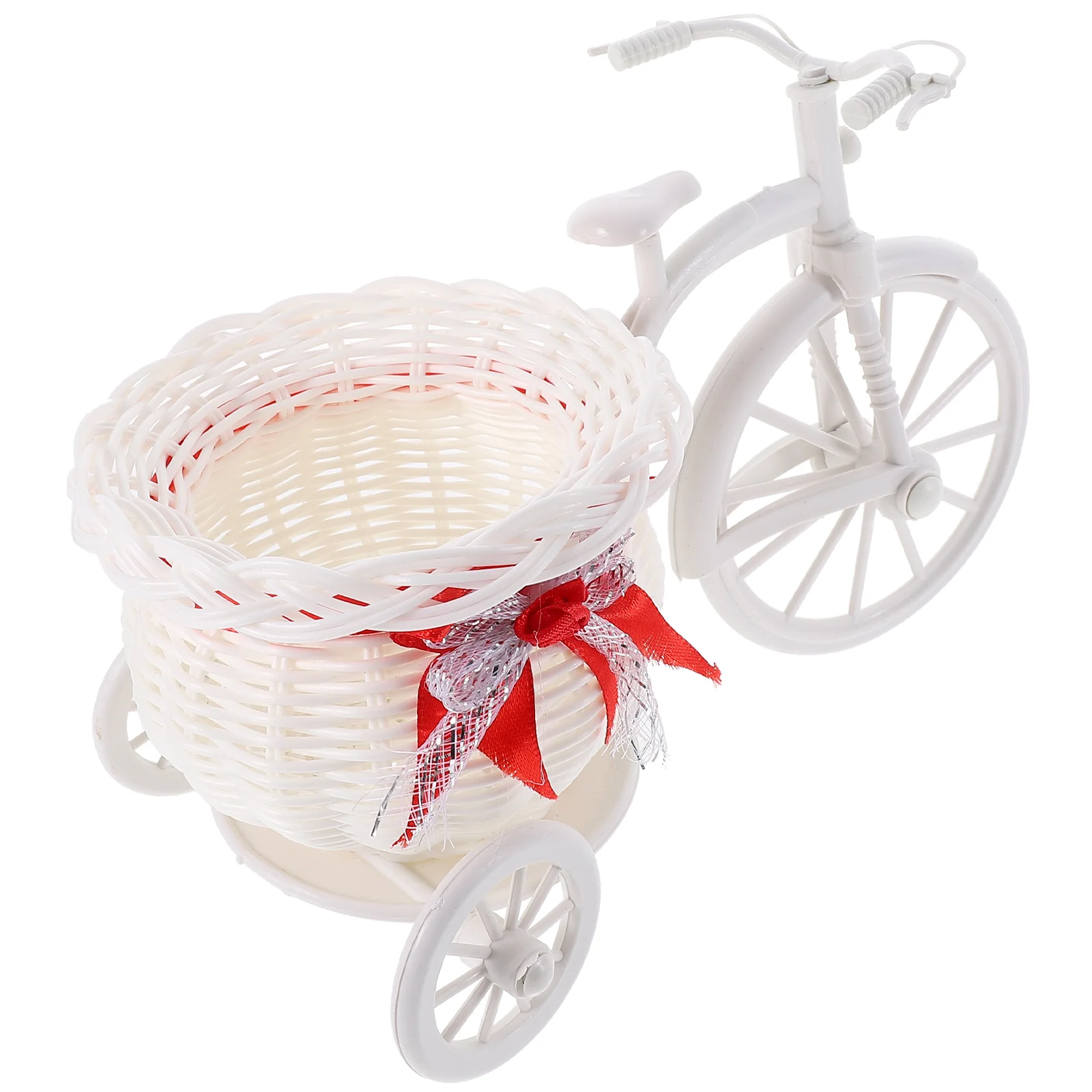 

Woven Storage Basket Tricycle Shaped Flower Basket Candy Serving Basket Small Gift Holder
