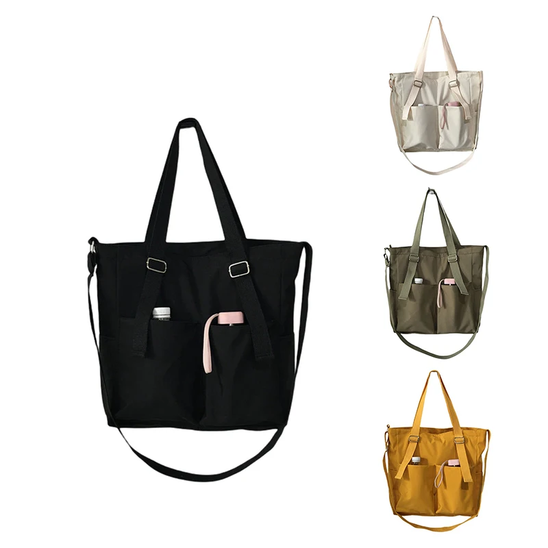 

Waterproof Large-Capacity Canvas One-Shoulder Portable Bucket Bag Women's Messenger Bag Casual Handbag