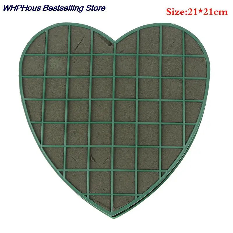 

1Pcs Heart Shape Flower Foam Sucker For Fresh Floral Car Table Decoration Props Plastic + Flower mud