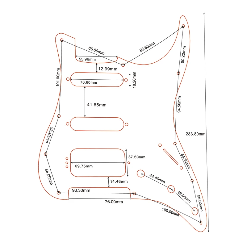 Xin Yue детали для гитары индивидуального качества-для США Fd 11 отверстия винтов MIM