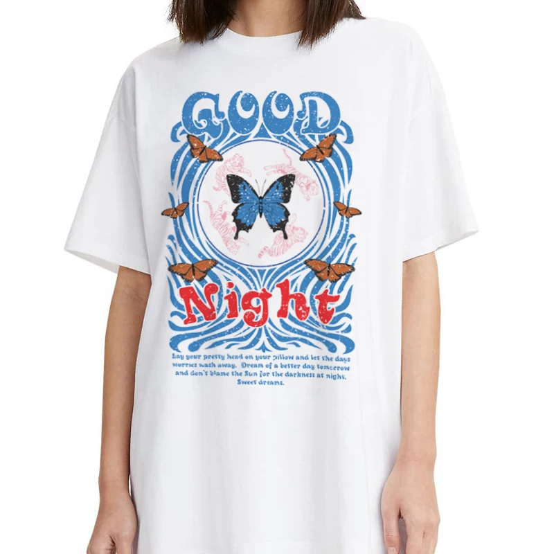 

Женская футболка с принтом тигра и бабочки, винтажная мистическая футболка большого размера в стиле ретро, топ в стиле бохо, 2022