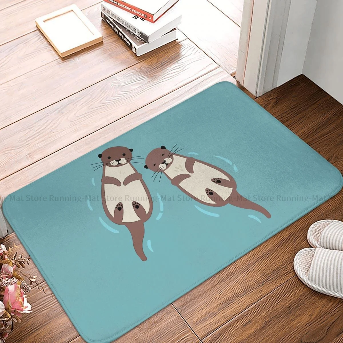 

Otter Pet Lover Non-slip Doormat Otters Bath Bedroom Mat Outdoor Carpet Flannel Modern Decor