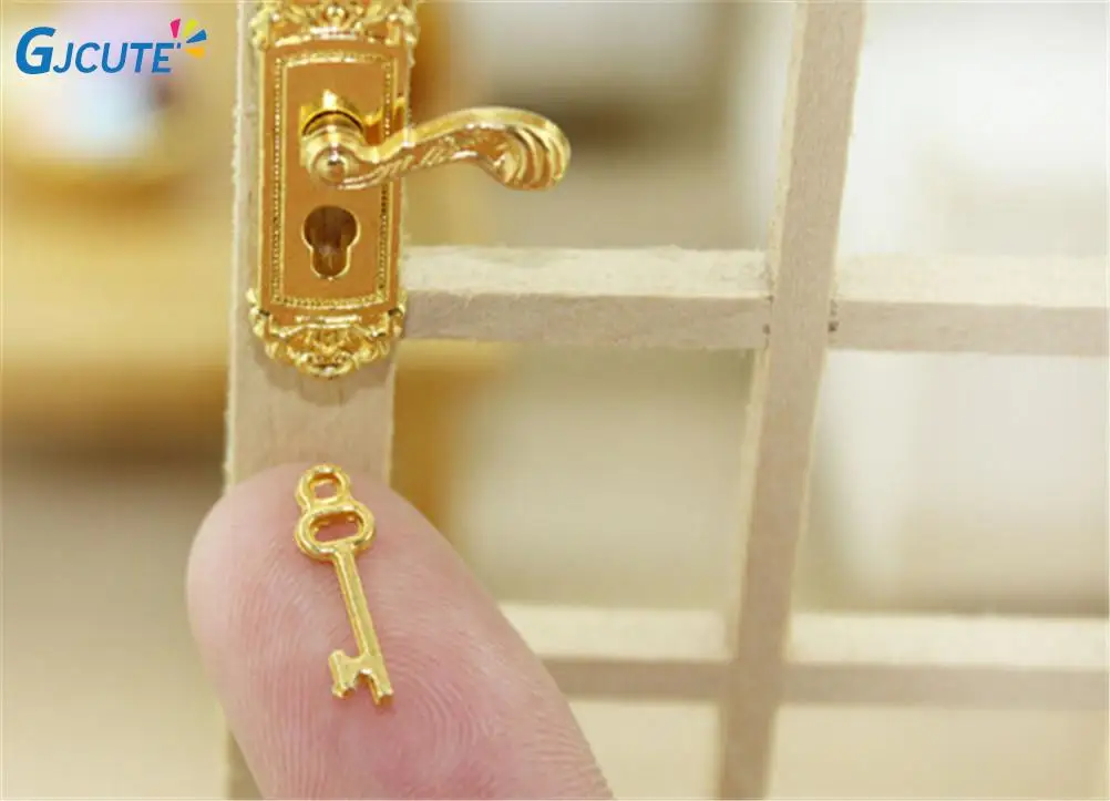 

Knobs Plate with Keyhole Keys Set Door Accessory Door Lock Dollhouse Miniature Brass 1pc BESTIM INCUK Girls Fashion Metal