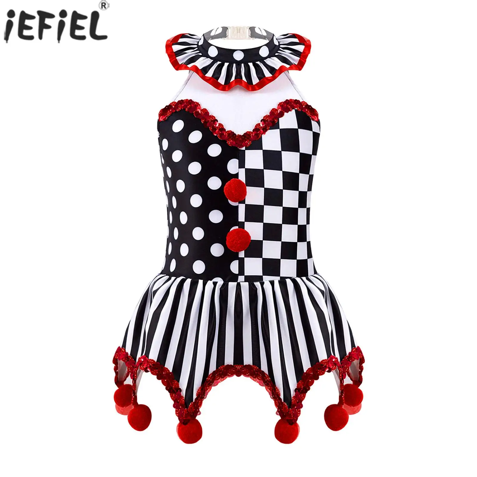 Детский костюм клоуна Джокера для девочек костюмы косплея на Хэллоуин с