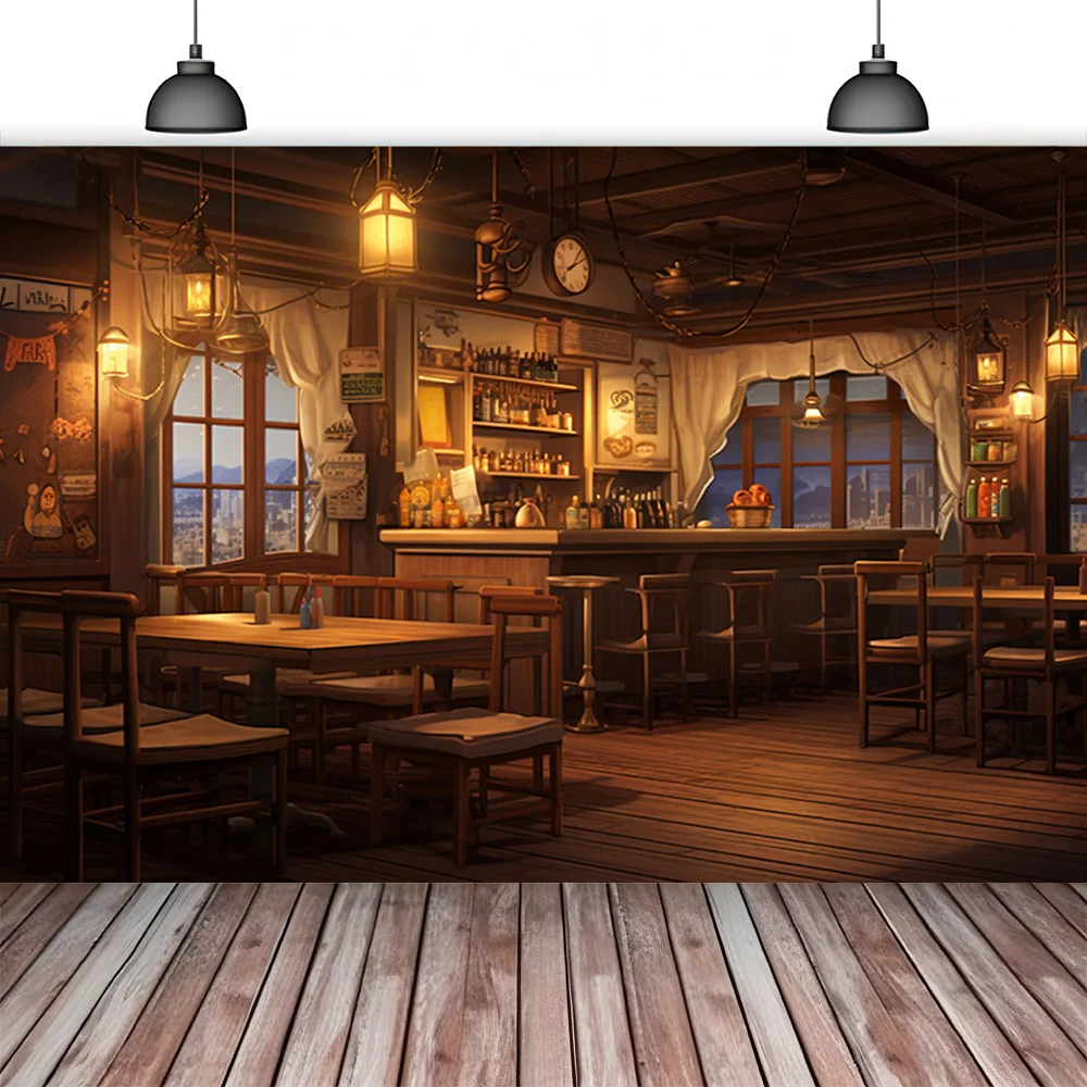Фон для фотосъемки в стиле старого Tavern Barista Coffee Shop