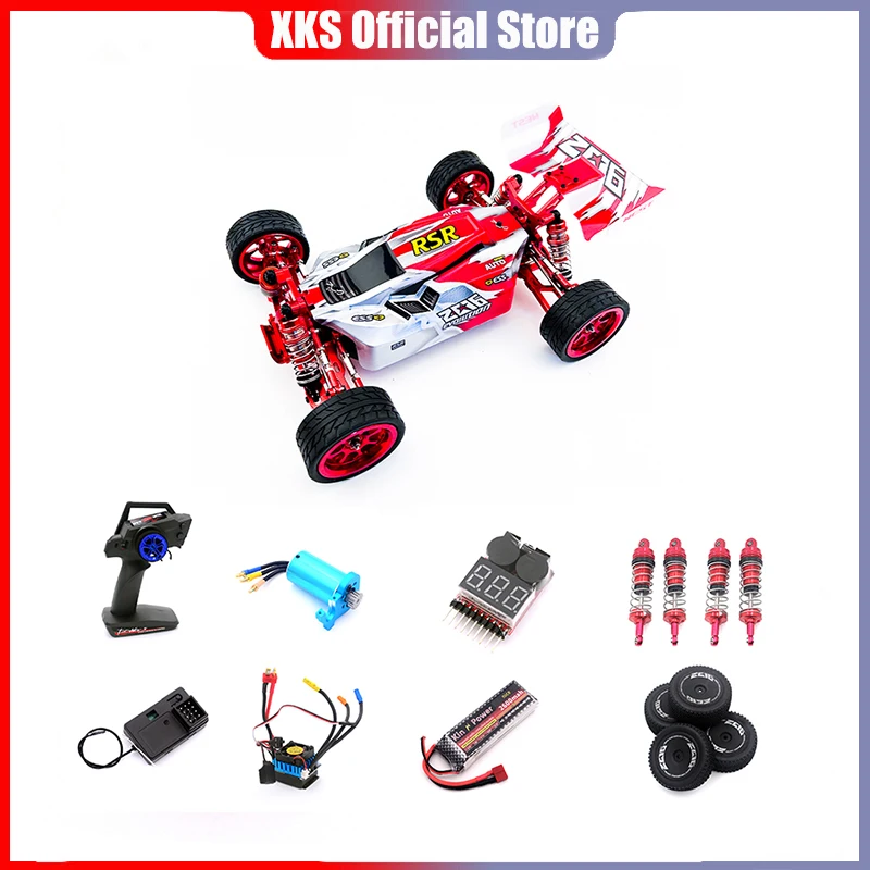 1/14 Red Metal Refit Upgrade Brushless Version Remote Control Car for Adults, Students and Children Brushless Motor 144001