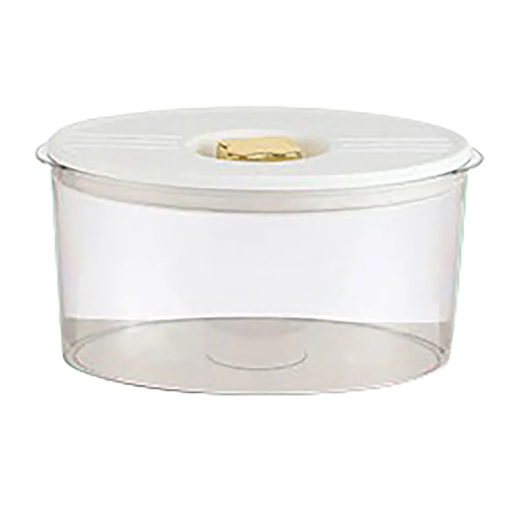 

Kitchen Container Transparent Rice Bucket Insect-Proof Moisture-Proof Grain Sealed Case for Household White S