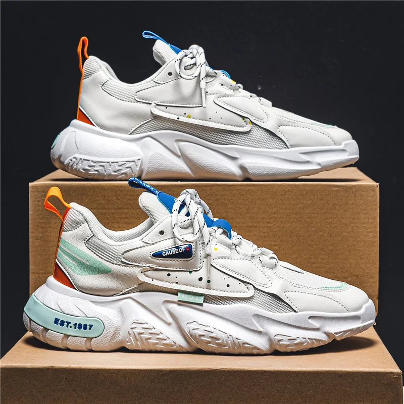 2023 Fashion Platform Sneakers Men Street Hip Hop Casual Sneakers Men Summer Breathable Mesh Male Jogging Shoes