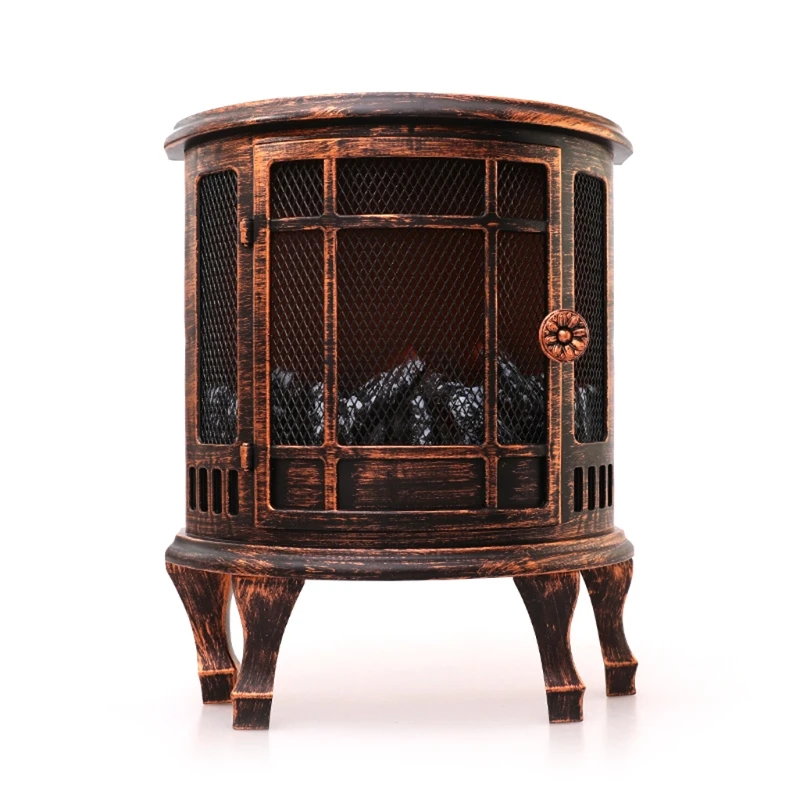 Фонарь декоративный безпламенный с эффектом огня винтажный светильник на