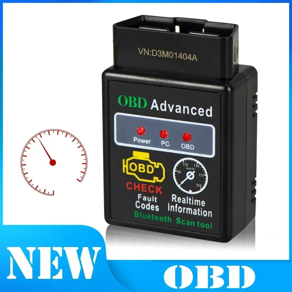 Фото OBD2 Bluetooth ELM327 Автоматический диагностический сканер двигателя OBDII Scan Tool Совместимость транспортных средств Тестер диагностики неисправностей Интерфейсный сканер №1