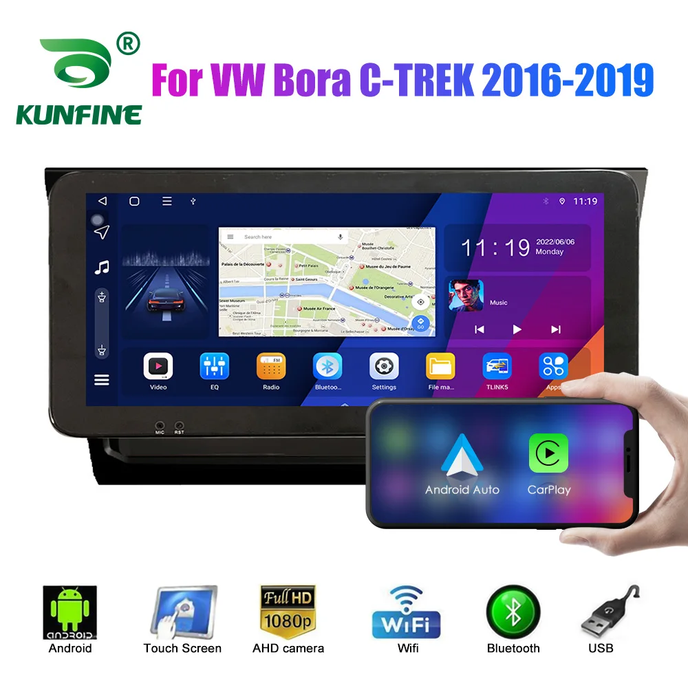 10 33 дюймовый автомобильный радиоприемник для VW Bora C-TREK 2016-19 2Din Android Восьмиядерный