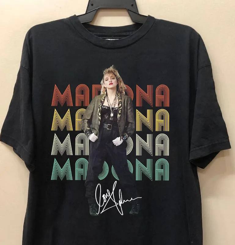 Винтажная футболка с длинным или коротким рукавом для фанатов Madonna Tour