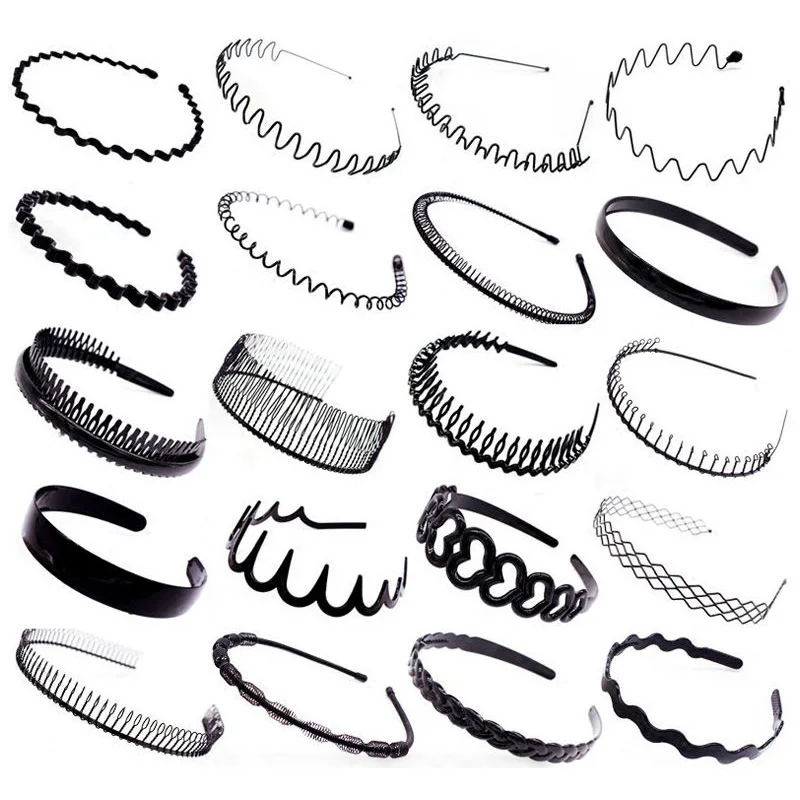 Простой черный ободок для женщин и мужчин