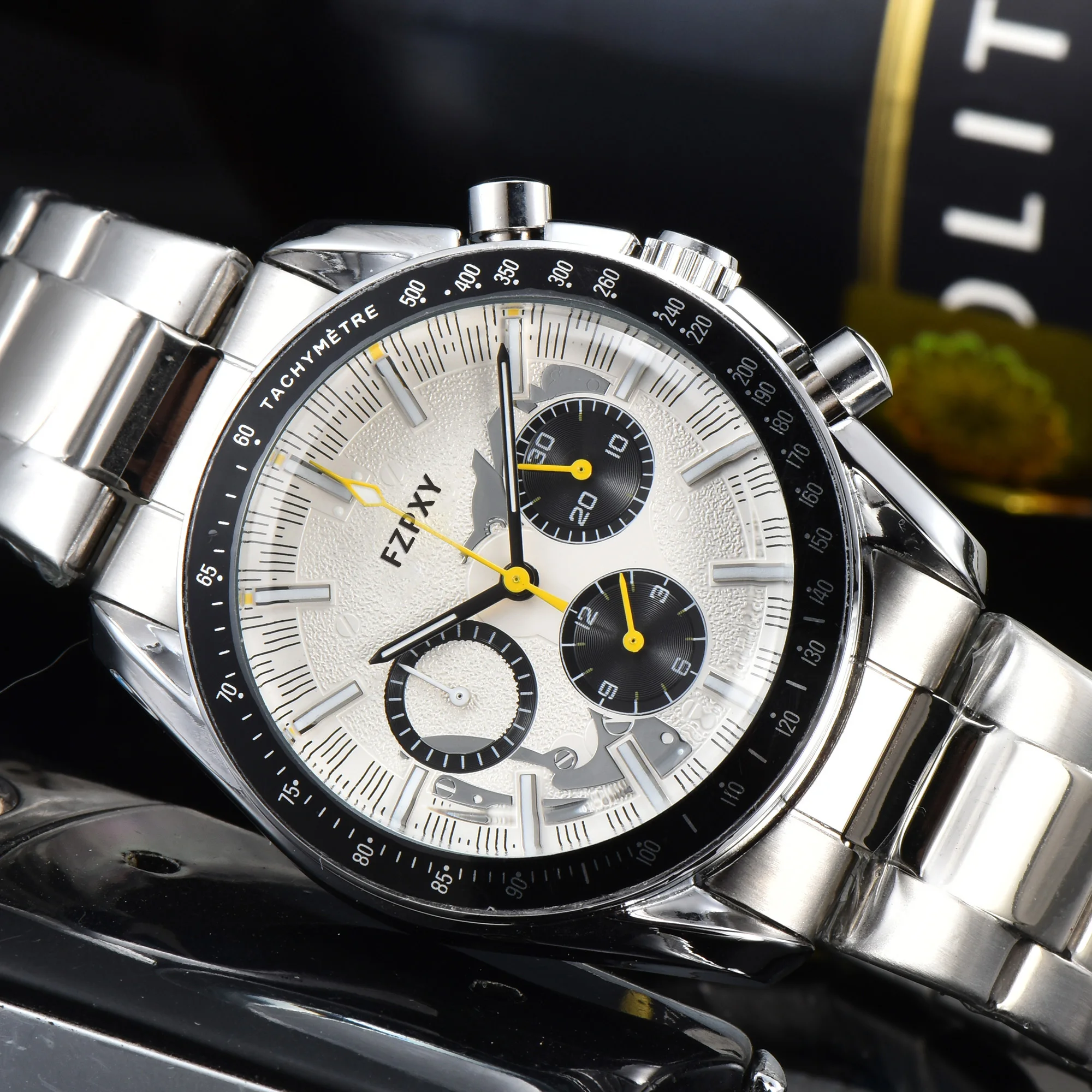 

Часы OM103 Мужские Наручные с хронографом, водонепроницаемые брендовые Роскошные спортивные золотистые из нержавеющей стали, с датой, в стиле...