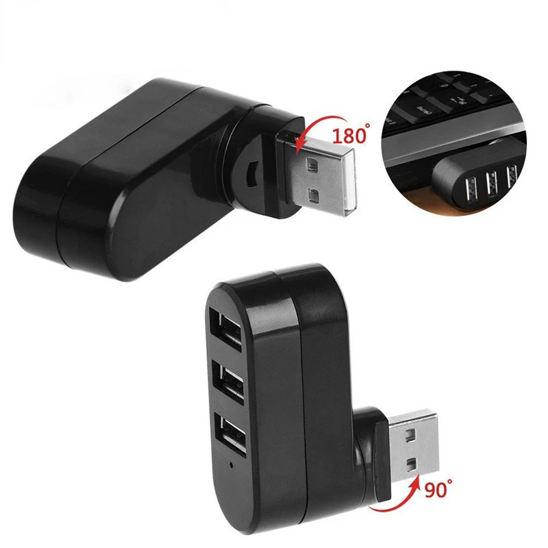

Degree Mini USB 2.0 Hub 3 Ports High Speed Hub USB Splitter Adapter Cable For PC Laptop splitter ladron puertos usb