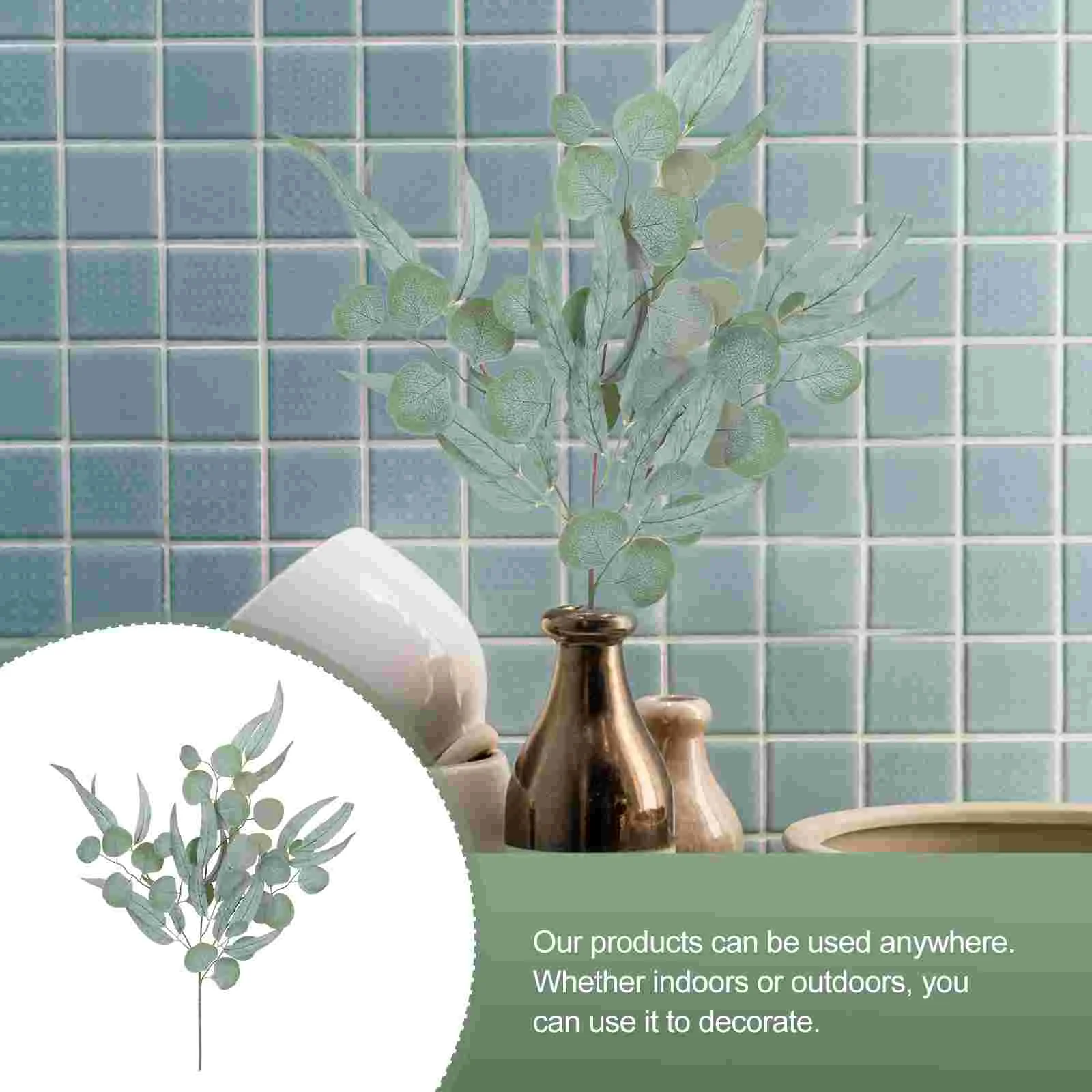 Искусственный стебель эвкалипта зеленые растения лист для DIY букет ваза Декор |