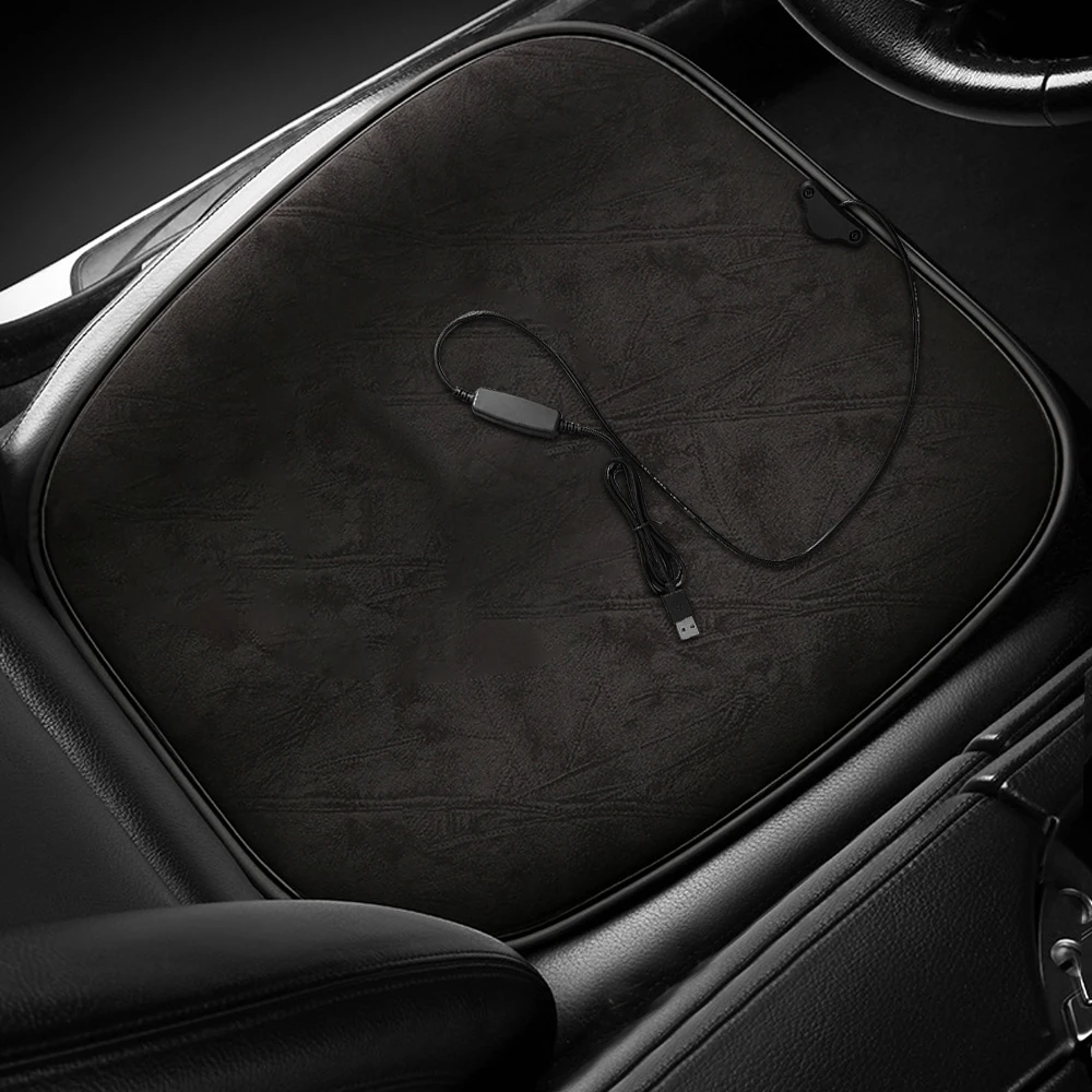 

USB 5 В 2,1 А автомобильная подушка для сиденья с подогревом, зимняя теплая подушка, маленькая квадратная подушка, короткая флокированная нагревательная подушка, нижняя подушка