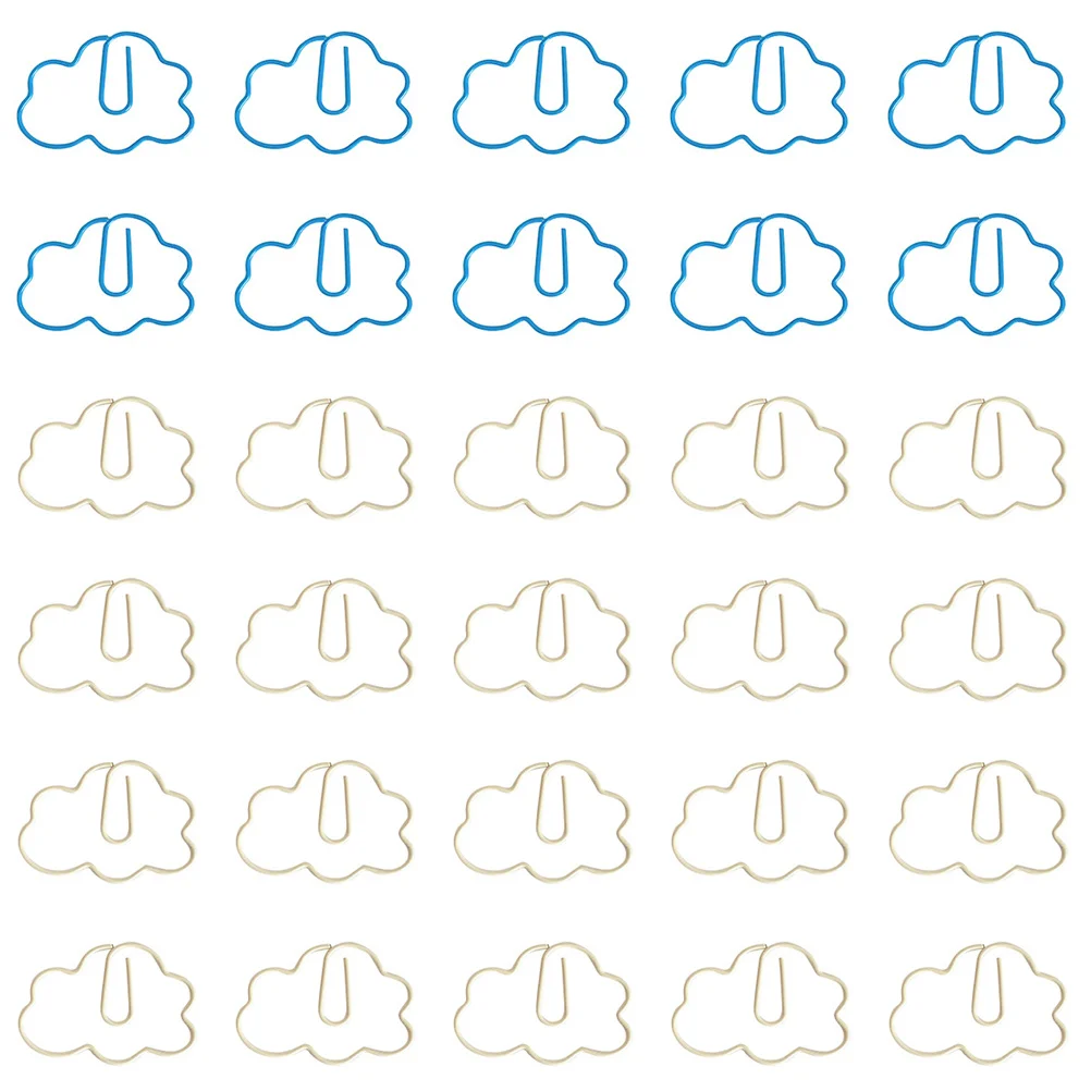 

30 Pcs Paper Clip Small Clips Practical Music Note Decor Accessories Cloud Shaped Decorative Bills Clamp Metal Student