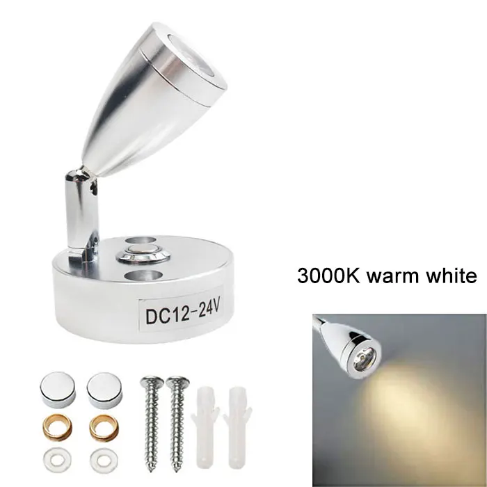 

2 шт./упак. серебристый светодиодный светильник для чтения 3 Вт постоянного тока 12 В 24 В с регулируемой яркостью для чтения с USB-зарядным устройством для лодки, кемпера, фургона, туристического прицепа