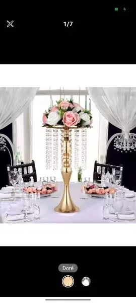 

20 pcs Wedding Vase Metal Candlestick Road Lead Props Home Decoration